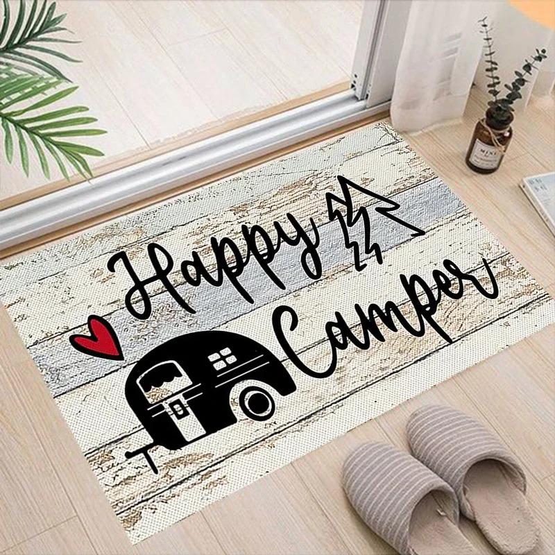 Cartoon Camping Floor Mat Entrance Welcome Doormats Kitchen Rug Home Decor Carpet Non-slip Area Rugs Anti-slip Machine Washable