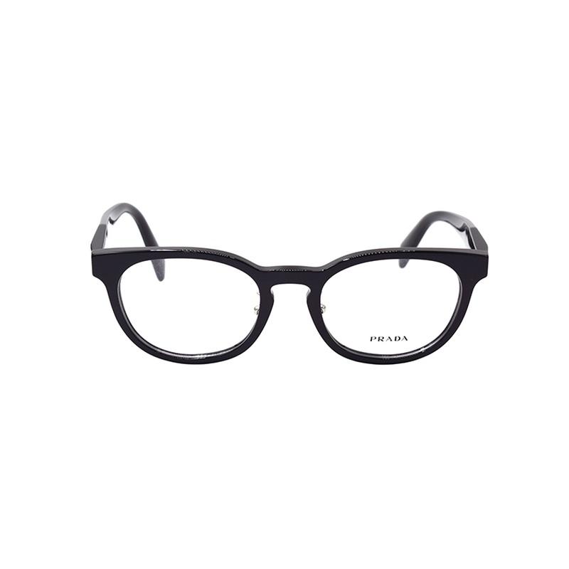 Prada CATWALK series acetate frame round optical glasses women's black Black 52 basic packaging-glasses case + packaging box