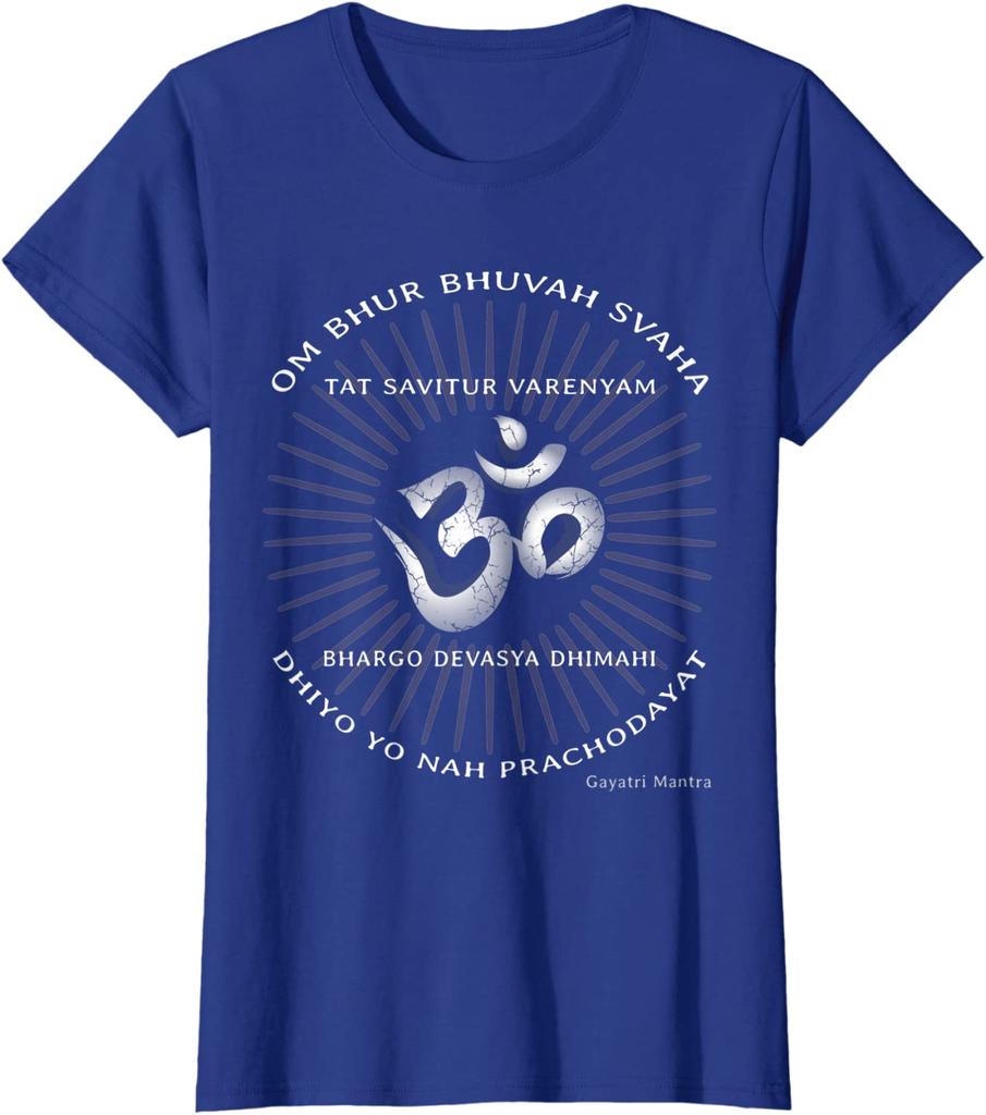 Gayatri Unisextra Shirt Om Symbol Spiritual Indian Sanskrit T Shirt Short Sleeve 100 Cotton Casual Tshirts Loose Top Size S3XL