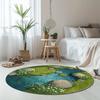 Product: Round Carpet,Velvet Material,Universal Floor Mat for Living Room/Bathroom/Bedroom/Outdoor/Camping/Picnic/Yoga,Minimalist Des