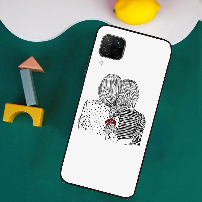 Best Friends BFF Matching For Huawei Nova Y73 Y72 Y70 Y90 Y60 Y61 Y91 12s 12i 11i 8i 9 10 SE P40 Lite P30 P60 Pro Case