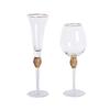 European Luxury Diamond-Embellished Gold Rim Wine Glasses Champagne Cocktail Crystal Stemware Set for Home Bar Party ElegantGift