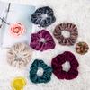 7pcs Vintage Velvet Scrunchie For Women Girls Elastic Bow Hair Rope Shinny Ponytail Holder Soft Hair Rope Hair Accessories