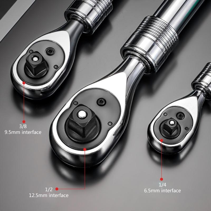 Ratchets Spanners 1/4" 3/8" 1/2" Mini Quick Release Sockets Tool Household Handle Repair Tool Wrenches for Car