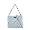 Large-capacity Foldable Tote Bag, Twill Shoulder Bag, Chain Crossbody Bag