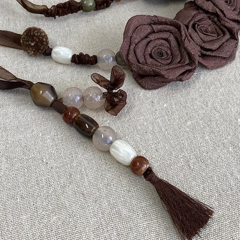 High-end Women's Belt, Beautiful Flower Fabric Belt, Exquisite Wedding Belt, Travel Photography, Sweet Roses, Women's Belt