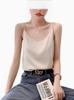 Acetate Material Sleeveless Top With Double Strap Design For Casual Women Wear