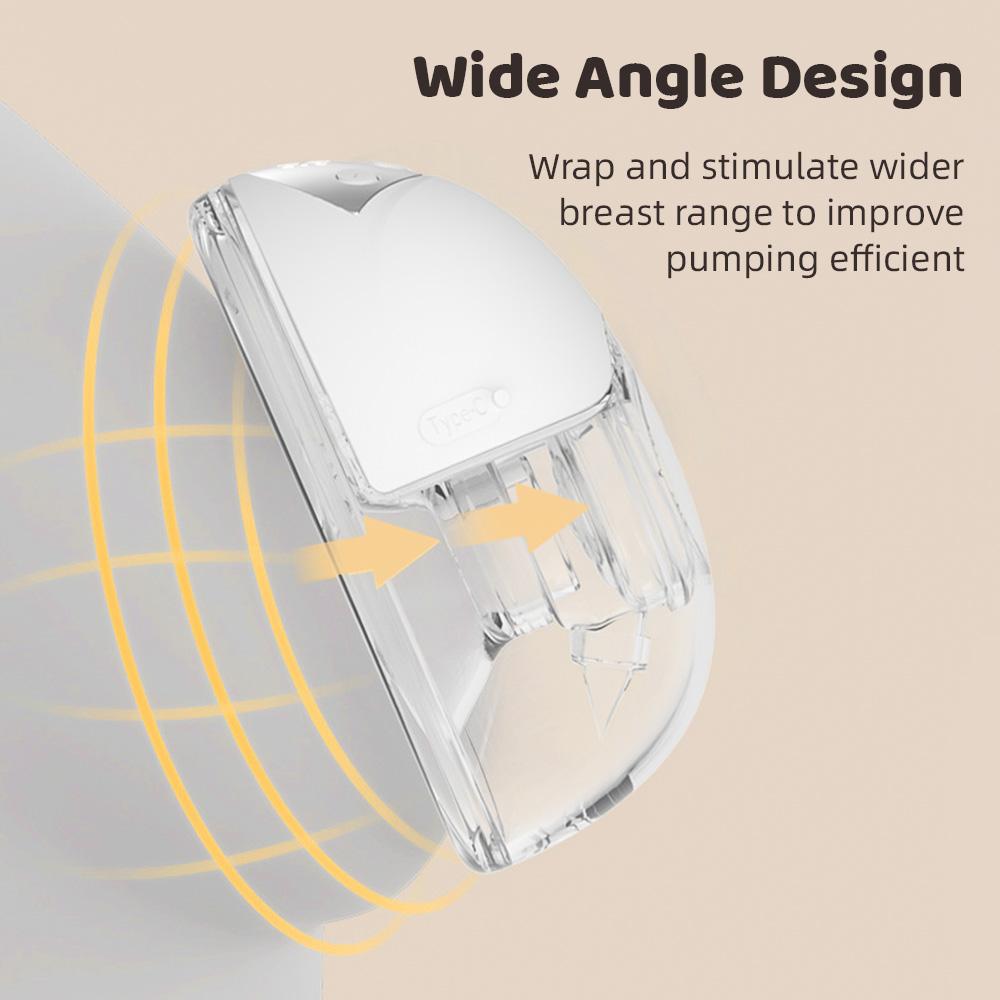 Tragbare Milchpumpe, freihändige elektrische Milchpumpe zum Stillen, 4 Modi, 12 Saugstufen, niedrig