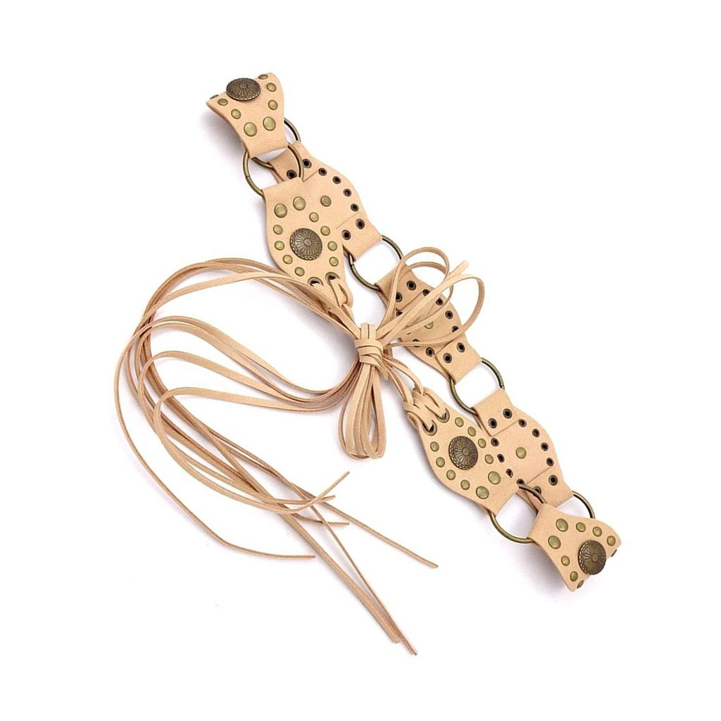 Waist Belt Studded Chain Rivets Costume Carving Buckle for Wrap Dress Belt for Suit Skirt Jeans Jewelry