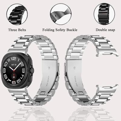 Strap for Samsung Galaxy Watch Ultra 47mm Business Style Stainless Steel Adjustable Wristband for Galaxy Watch Ultra WatchStrap