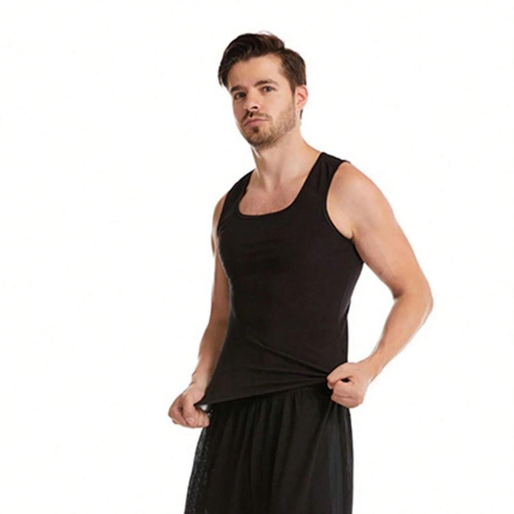 Sweat-resistant Men Shapewear Top Fat Burning Men's Sweat Vest Sauna Use