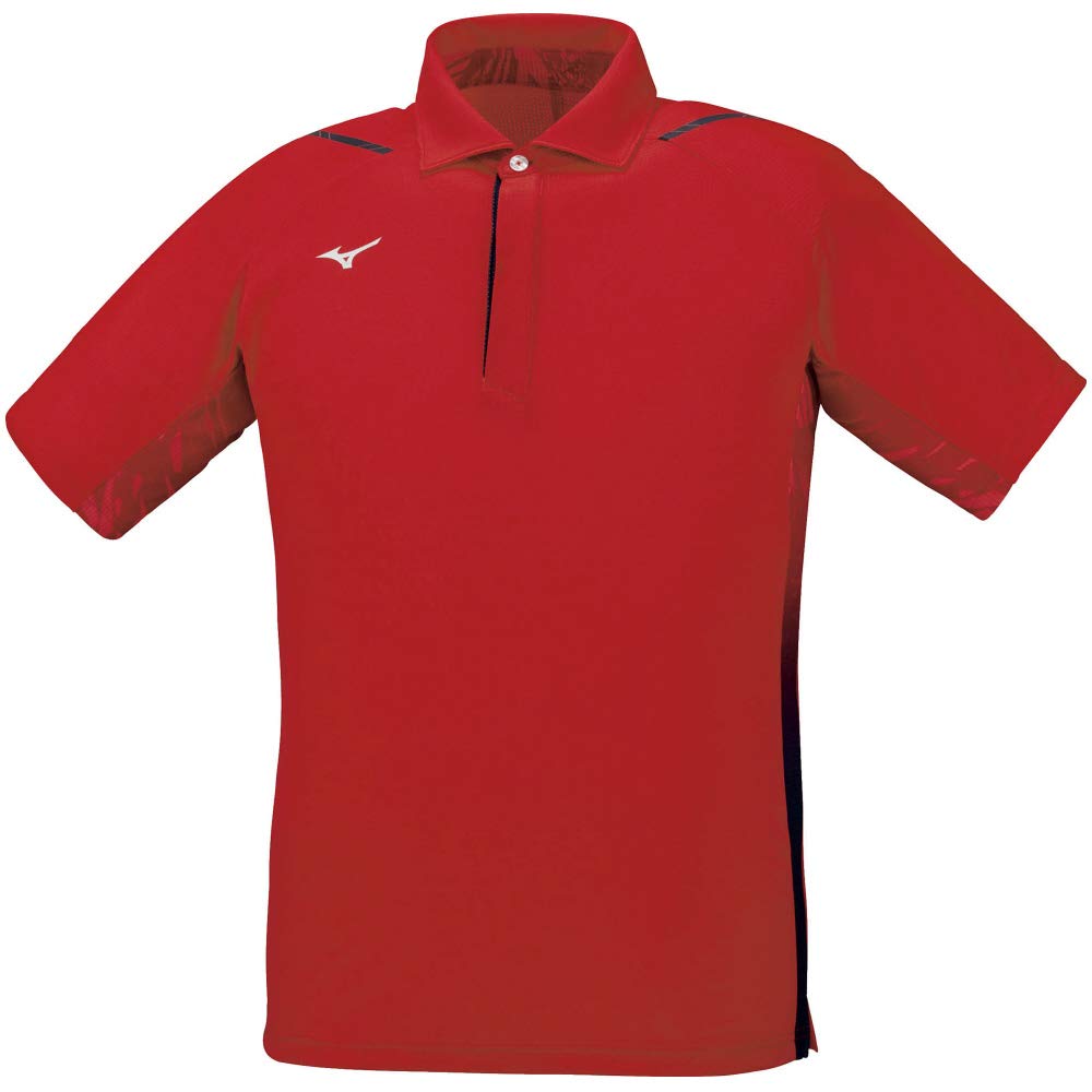 

Mizuno Dry Aeroflow Polo Highly and Size S Men s Shirt, Breathable, Sweat-Wicking, Quick-Drying, 32MA1084, Red,