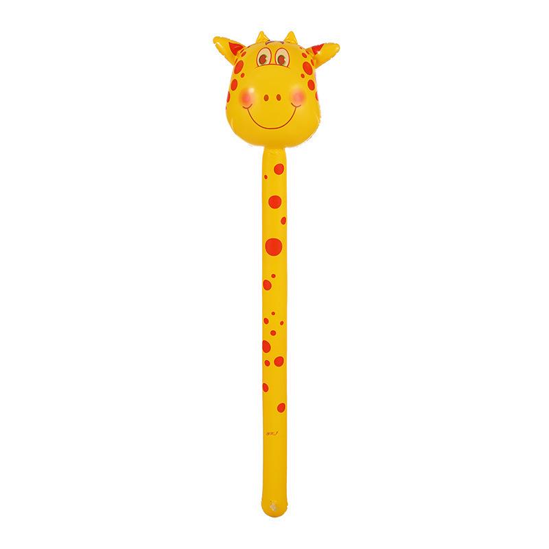 Giocattolo gonfiabile in PVC a forma di giraffa dei cartoni animati per bambini