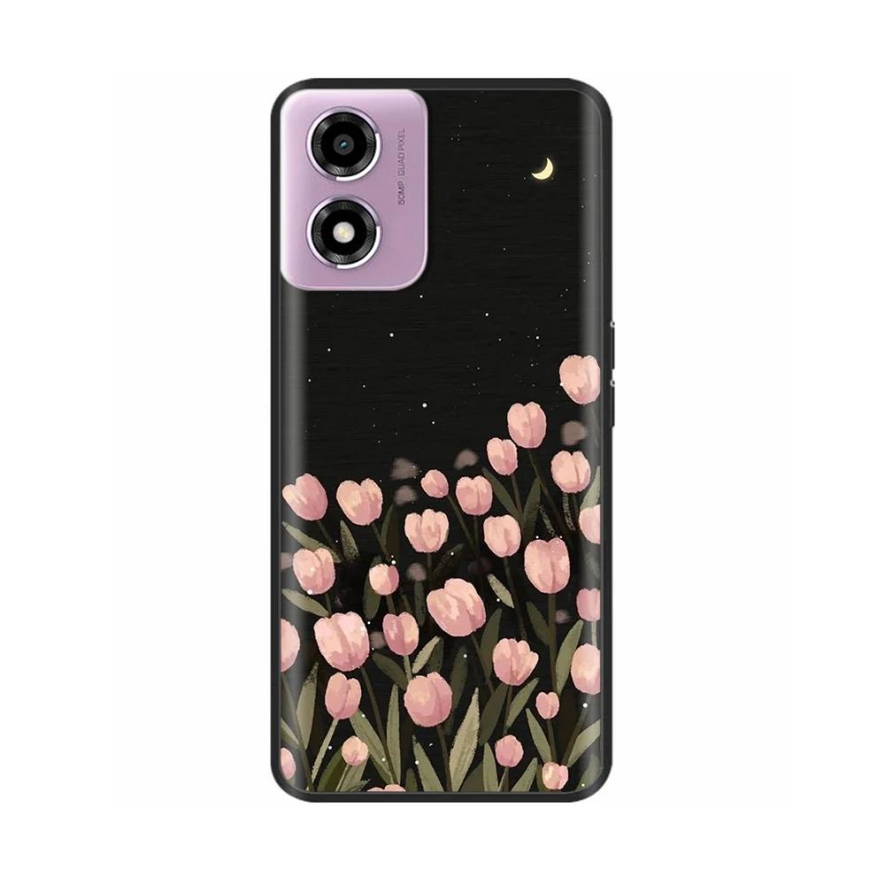 Phone Case For Motorola Moto E14 Case Soft TPU Painted Back Cover For Motorola E14 E 14 MotoE14 Full Protective Phone Shell Capa