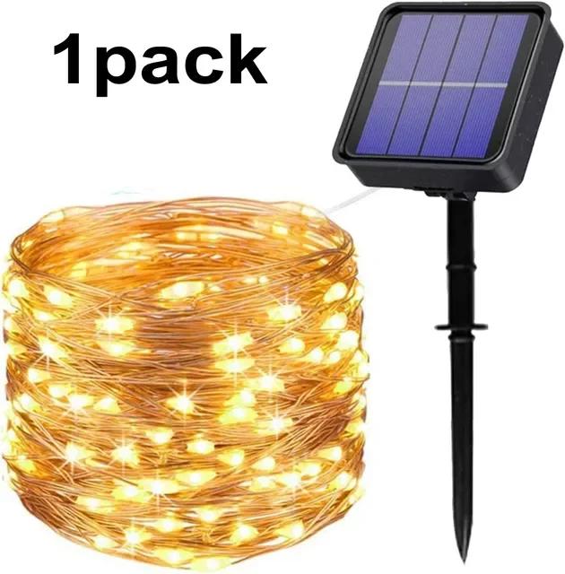 

30M 300LED Solar String Lights Outdoor RGB Garden Fairy Lights Waterproof 8 modes Copper wire Flicker light Wedding Decorations 5M 50LEDs теплый белый