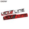 Car Styling GT Line 3D Metal Chrome Zinc Alloy Emblem Car Badge Body Fender Adhesive Emblem for Peugeot GT RCZ 308 508 3008 5008