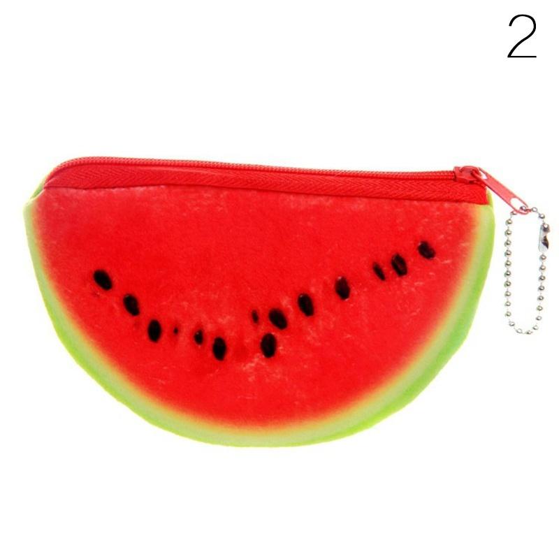 Creative Plush Emulational Watermelon Coin Purse Wallet Handbag Key Case