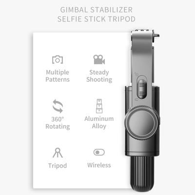 33.9in 3-in-1 Selfie Stick Desktop Tripod Gimbal Stabilizer with 5-Section Telescoping Rod Smart