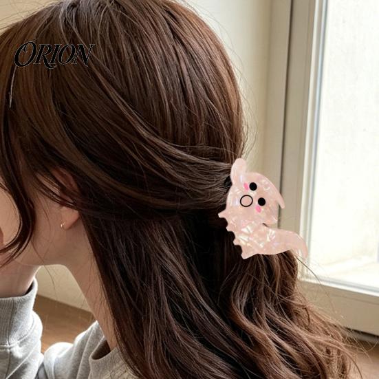 Smiling Face Hair Clip Halloween Claw, Cute Ghost Gripper, Firm Grip with Shimmer Gripper for Medium Long Hair, Comfortable Stylish Accessories Women