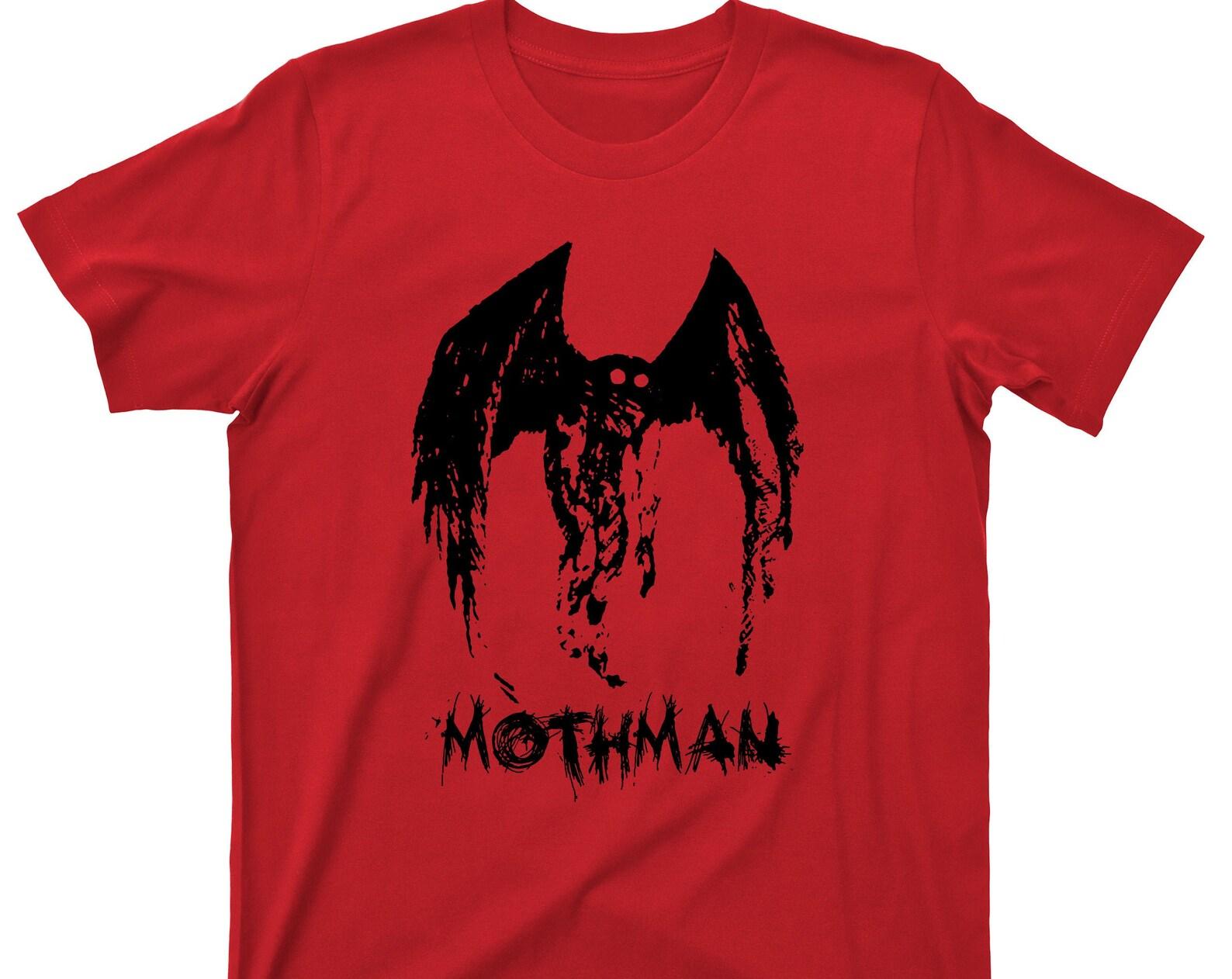 Mothman T Shirt - Silver Bridge Point Pleasant West Virginia Red Eye Cryptid Graphic TShirt 4XL