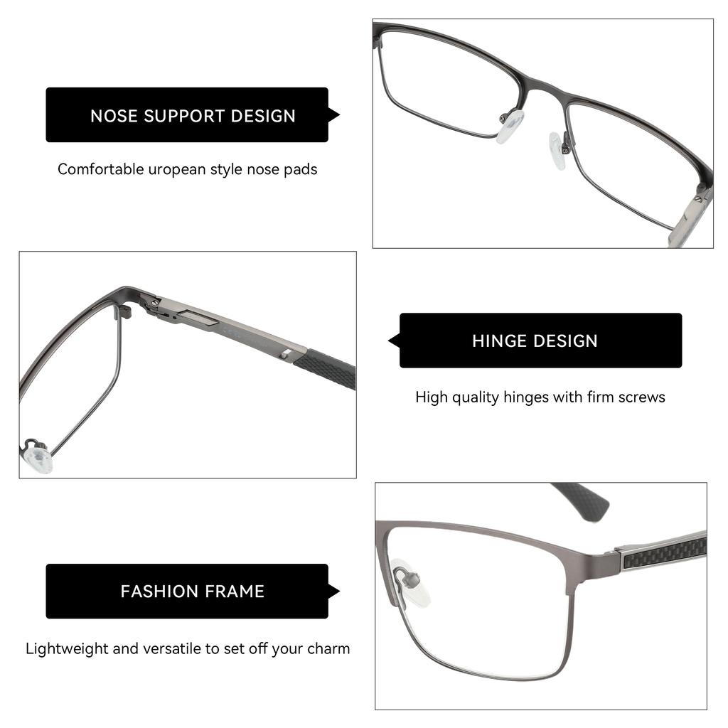 BLUEMOKY High Quality Carbon Fiber Prescription Glasses Fashion Square Progressive/Myopia/Hyperopia Optical Eyeglasses For Men