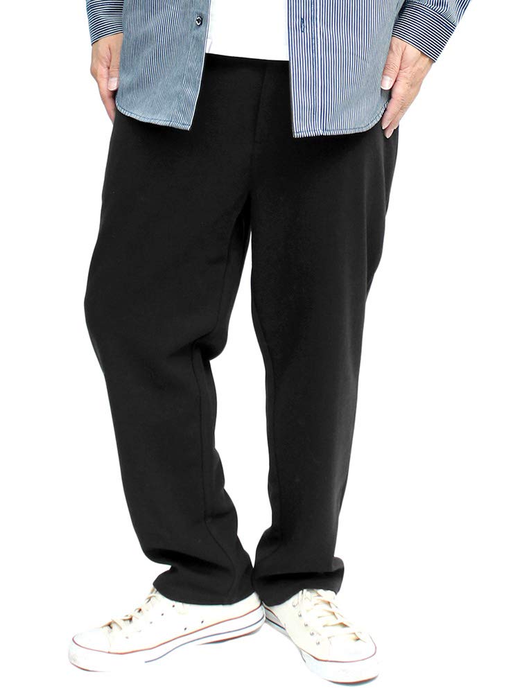 

One Colors Men s Tapered Pants, Plus Size, Stretch Calze Material, Slim Ankle Pants, Black, Size 4L