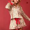 Europe and the United States 11 Autumn and Winter New Women's Clothing Christmas Printing Splicing Webbing Casual Loungewear Set