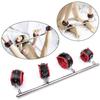 Soxeeh SM Goods SM Set Steel Restraint Bar Leg Cuffs Handcuffs Can Be Used Alone Handcuffs Leg Locks Restraints Restraints (Red)