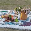 Outdoor Moisture-proof Thickening Picnic Mat Waterproof Foldable  Lightweight Graphic Print Family Mat Portable Large Picnic Blankets Travel Hiking