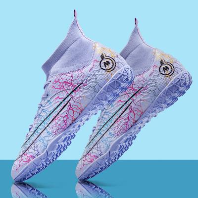 Nowe buty piłkarskie typu high-top dla dziecięcych i damskich mandarynek z połamanymi korkami, buty treningowe TF na sztuczną trawę dla kobiet