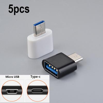5pcs Universal USB Type C Adapter Mini OTG Micro USB To USB Converter For Android Phones Tablet Micro-USB To USB2.0 Connector