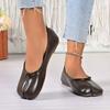 Fashion Split Toe Single Shoes Autumn New Round Toe Shallow Mouth Slip-on Soft Sole Non-slip Wear-resistant Flat Shoes