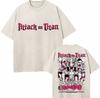 Washed Vintage Anime Attack On Titan Eren Jaeger Skeleton Graphic T Shirt Men Women Cartoon Manga Oversized Tshirts Streetwear