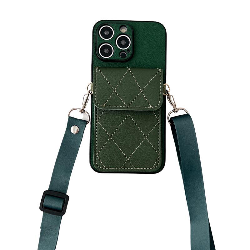 iPhone 17 Pro/16 Pro Max/14/13 Crossbody Hülle mit Kartenfächern & Riemen