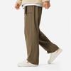 Li Ning Série Lifestyle Sportif Imperméable Couleur Unie Ample Confortable Jambe Large Coupe Droite Taille Moyenne Pantalon Décontracté d'Hiver Homme pantalon AYKUA15-3
