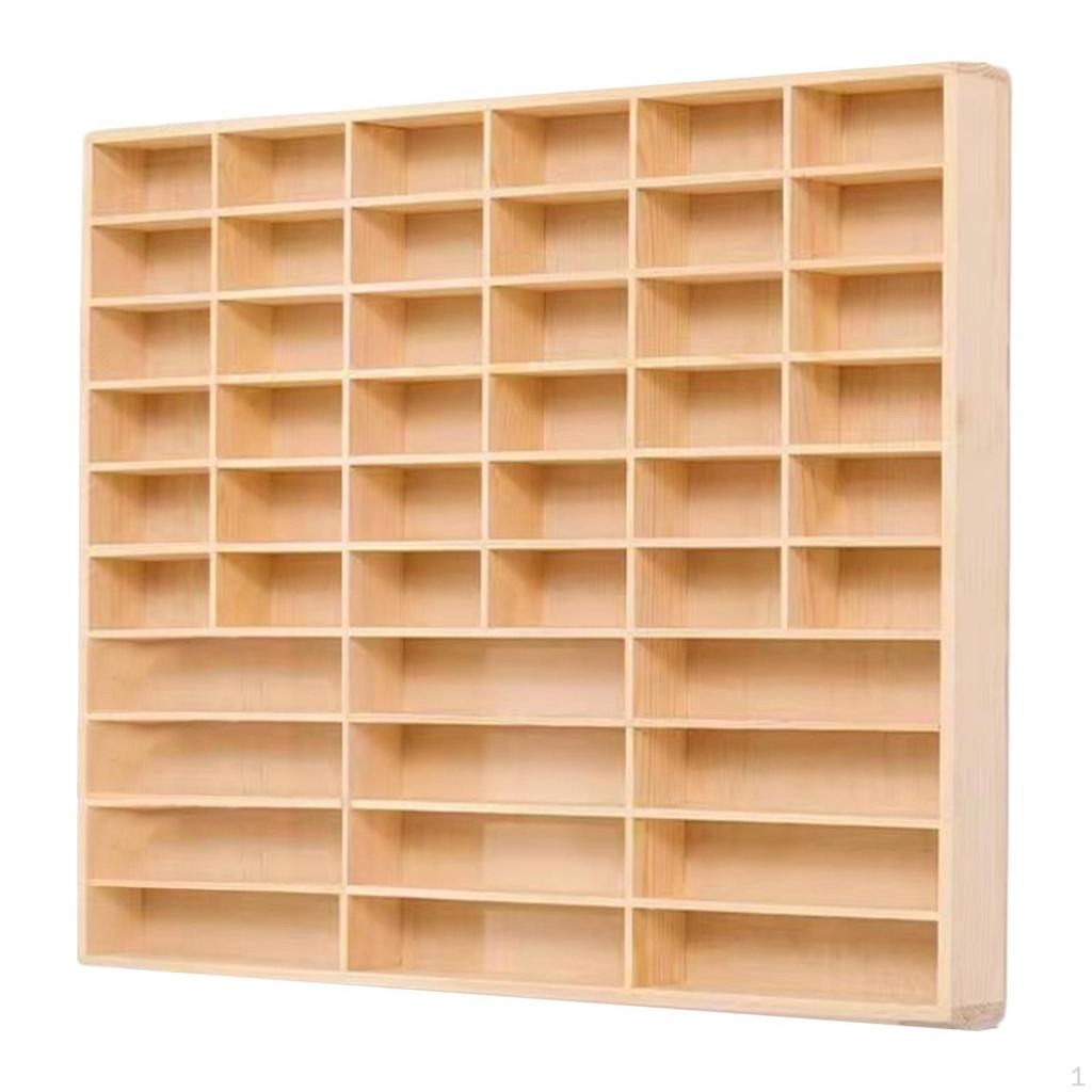 Wooden Toy Car Display Shelf Cabinet Home Party Gift Storage Rack Organizer Case for Farmhouse