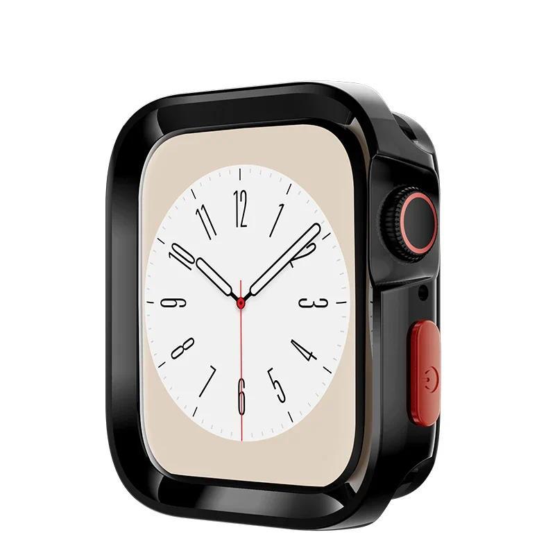 Capa para Caixa de Apple Watch 49mm 44mm 40mm 45mm 41mm Protetor Anti-Queda Capa Macia de TPU Acessórios iWatch Ultra 2 SE 9 8 7 6 5 4