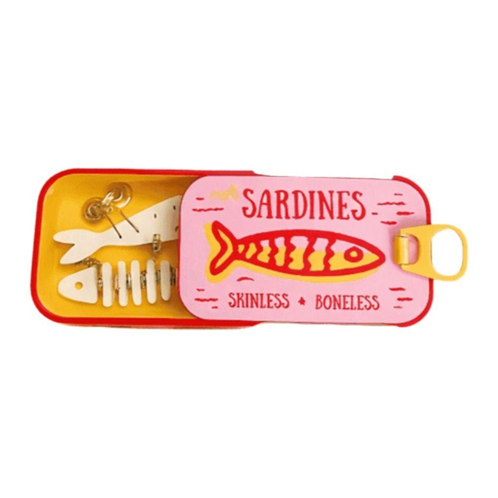Multi Functional Sardine Tin Jewelry Box 3D Printed Fish Bone Jewelry Box Home Decor