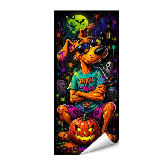 Outdoor Festive Atmosphere Decor Halloween Wall Stickers Trash Can Decal Stickers, Spooky Skull Ghost Horror Easy Application for Home Decals Garbage