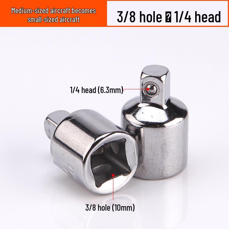 Multi-Drive Socket Adapter for Ratchet Wrench: 1/2" To 3/8" To 1/4