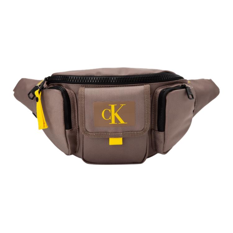 

Calvin Klein Color Block Printed Multi-Pocket Classic Adjustable Buckle Fabric Chest Bag Waist Bag Small Men bags Coffee-Brown HH3630-221 Coffee Brown,Small