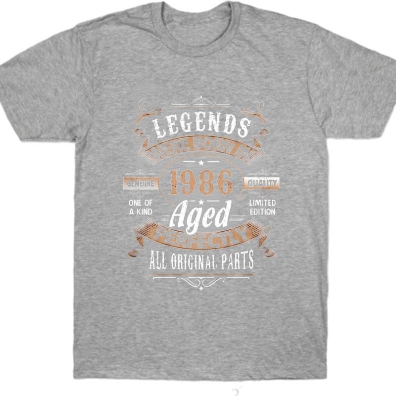 men brand tshirt Brand summer Boys tshirt Legends Were Born In 1986 Aged Perfectly Short Sleeve Solid Color ONeck Teeshirt