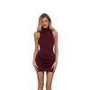 2026 Spring/Summer European & American Women's Solid Color Sleeveless Glitter Slim-Fit Short Dress