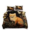 Retro Foxes Duvet Cover Set EU Single Double King US Twin Full Queen Size Bed Linen Set