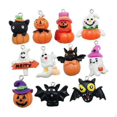 11 Ciondoli Pendenti di Halloween, Ciondoli in Resina Abbellimento Portachiavi per Orecchini