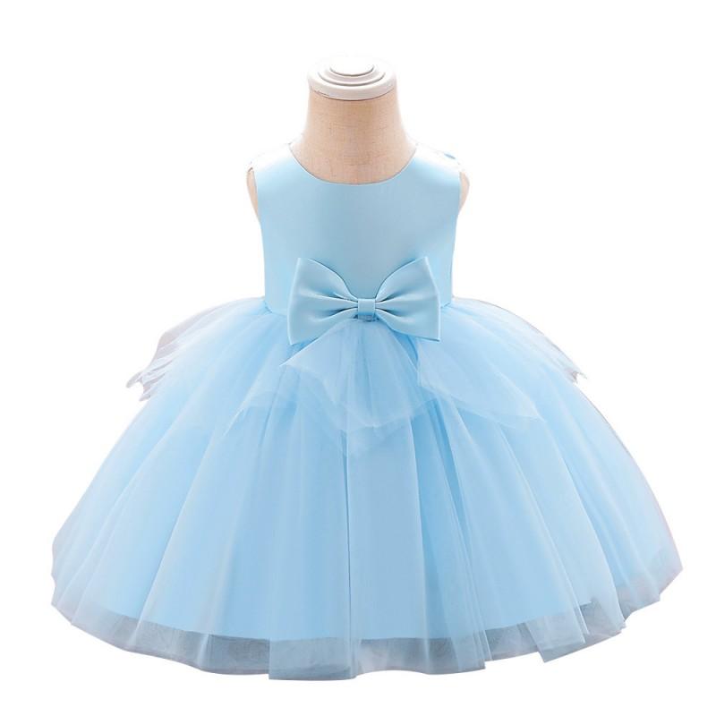 Baby Girls Princess Dress Bowknot Birthday Party Gown Toddler Formal Wear