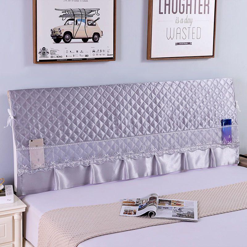 

Polyester Bed Head Cover With Great Elasticity Easy-to-install And Comfortable HalfGray,1.2m