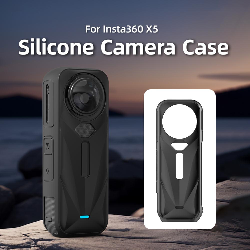 FLYMILE For Insta360 X5 Dustproof Silicone Camera Case Anti Scratch Protective Cover