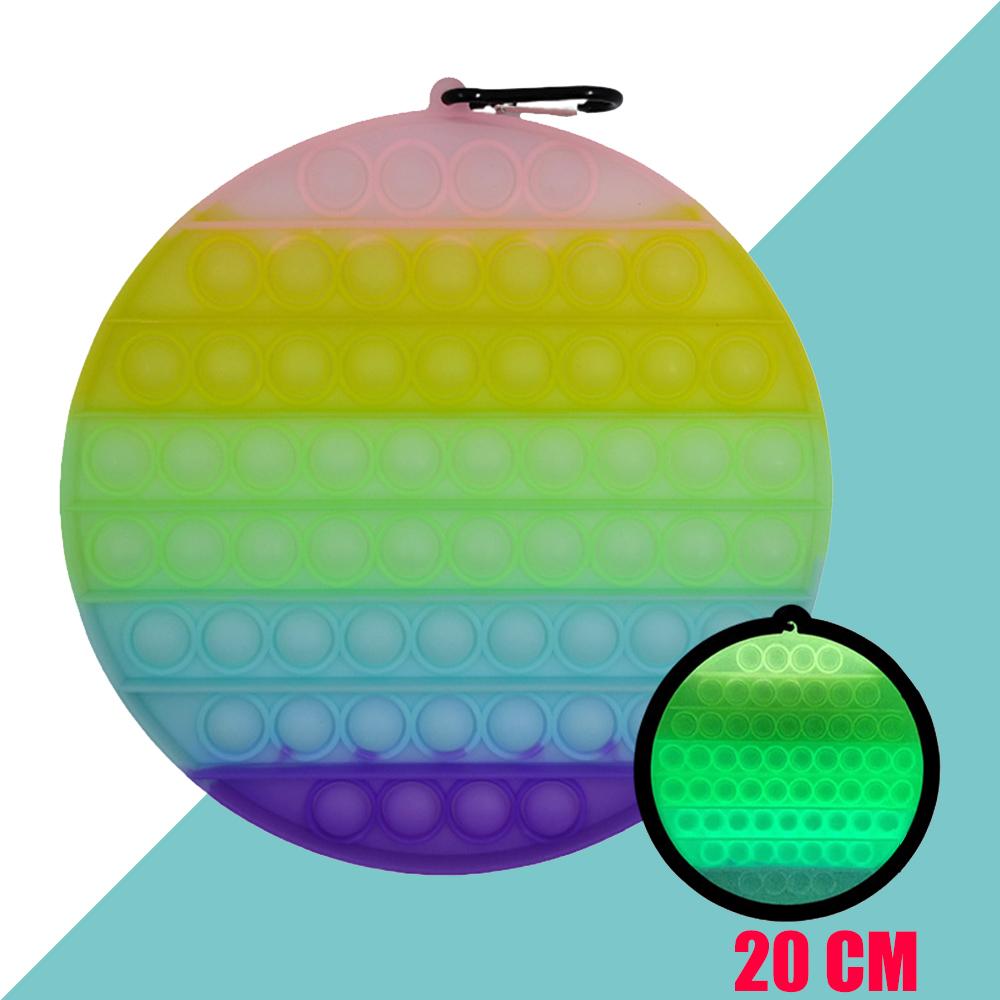 Non-Toxic Large Size Rainbow Push Bubble Fidget Stress Relief Squeeze Ball Toy For Kids Children Antistress Game Hand Fidget Toys Kids Toy