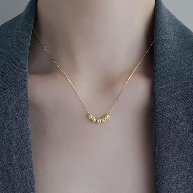 Exquisite Five Blessings Lucky Necklace: Non-Fading, Versatile, High-End Light Luxury Jewelry for Women